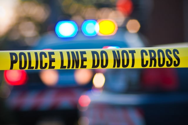 Police crime scene stock photo