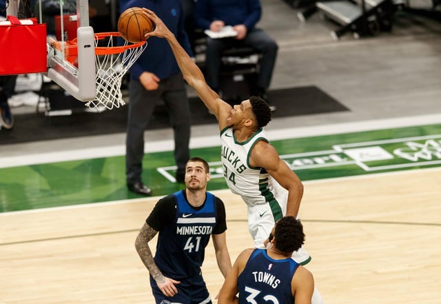 Giannis Antetokounmpo and the Milwaukee Bucks resume the 2023-24 season after the all-star break with a game against Karl-Anthony Towns and the Minnesota Timberwolves on Friday night.