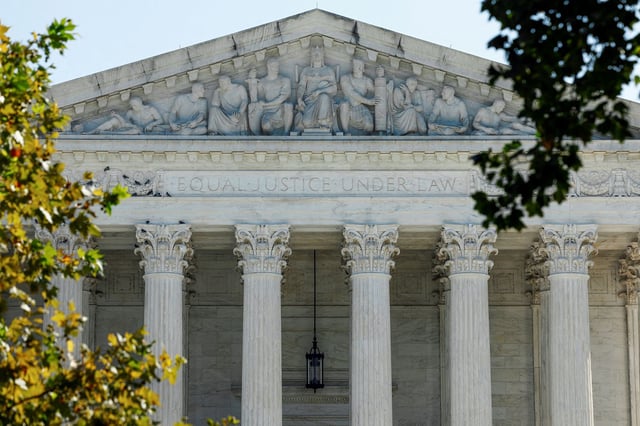 The United States Supreme Court building is seen as in Washington, U.S., October 4, 2023.
