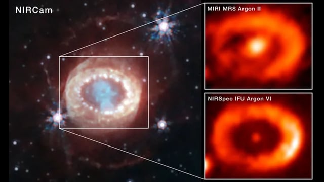 The NASA/ESA/CSA James Webb Space Telescope has observed the best evidence yet for emission from a neutron star at the site of a well-known and recently-observed supernova.