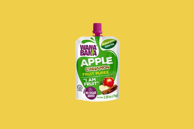 WanaBana apple sauce pouch.