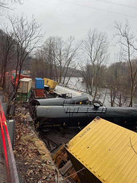 The National Transportation Safety Board says it's monitoring Saturday's derailment.
