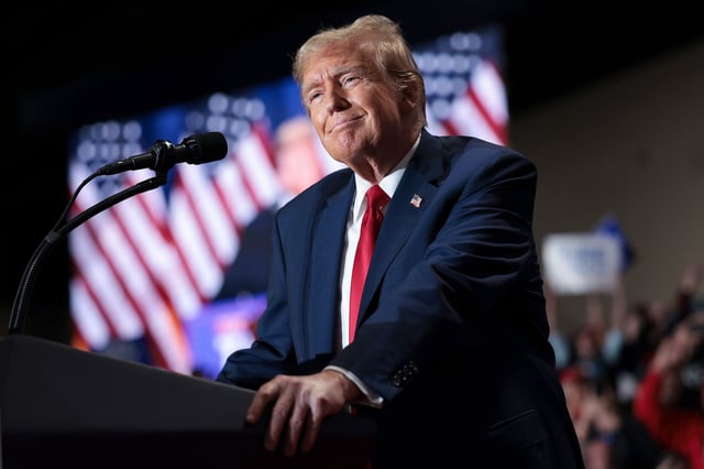 Former President Donald Trump speaks during a Get Out the Vote Rally March 2 in Richmond, Virginia.