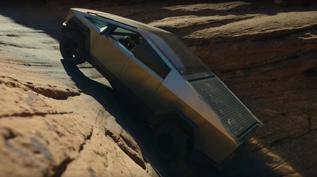 Watch The Tesla Cybertruck Climb The Famous Hell's Revenge In Total Silence: Tesla Cybertruck, Off-Road