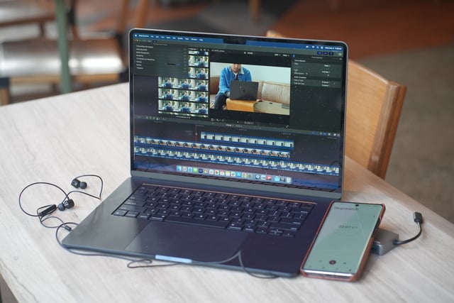 The new M3 MacBook Air is 65 per cent faster than the M1 model. Photo: Ben Sin