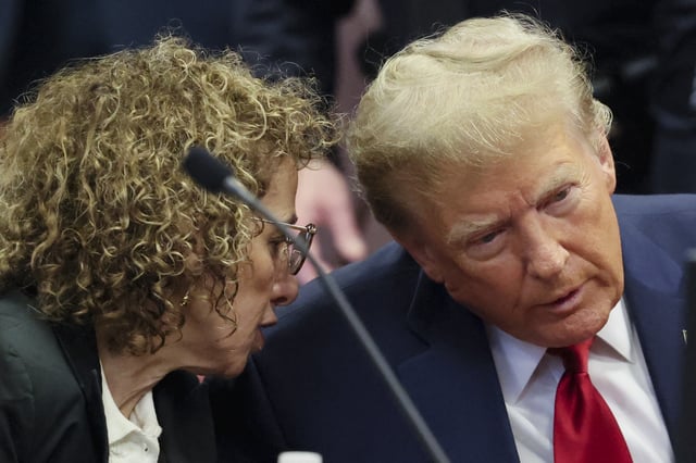Trump at Stormy Daniels hearing