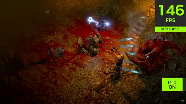 Diablo 4 with ray tracing and DLSS3
