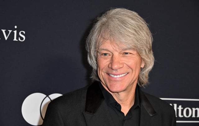 Jon Bon Jovi arrives for the Recording Academy and Clive Davis' Salute To Industry Icons pre-Grammy gala at the Beverly Hilton hotel in Beverly Hills, California on February 3, 2024. (Photo by Robyn BECK / AFP) (Photo by ROBYN BECK/AFP via Getty Images)