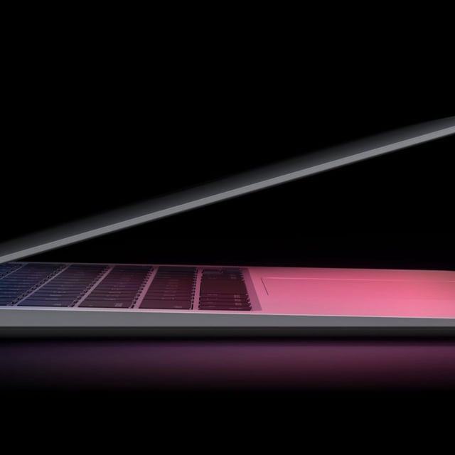 Apple MacBook Air laptop with Ma processor.