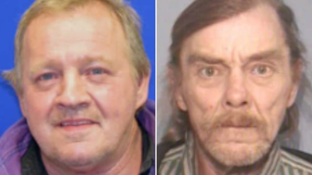 Police are seeking information on Donald Willard (left) shown at age 73, and Forrest Clyde Williams, shown at age 56.