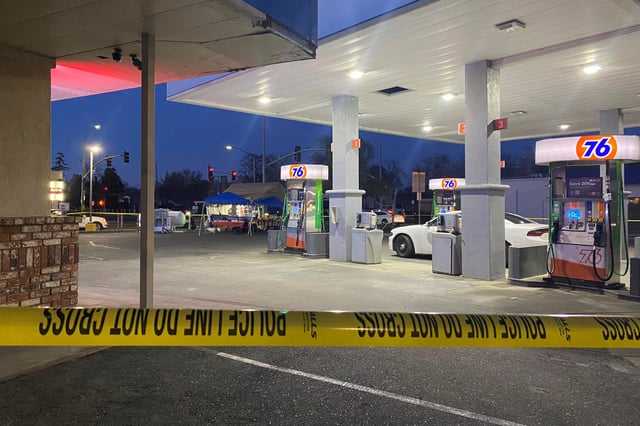 A 2-year-old was hit and killed by a truck with a 3-year-old behind the wheel at a California gas station on Saturday, officials said.