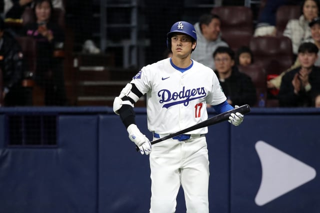 Shohei Ohtani during an exhibition game in Seoul on March 18.