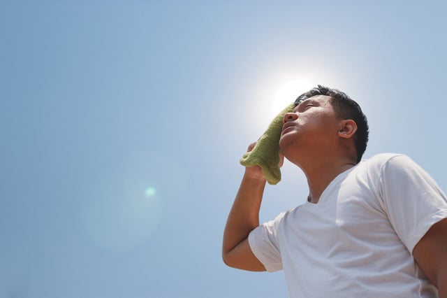 Man in the heat