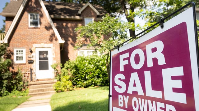 A house is for sale in Arlington, Virginia, July 13, 2023.