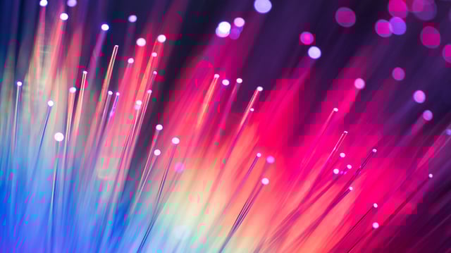 Rainbow colored abstract fiber optics.