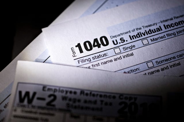 IRS 1040 Individual Income Tax forms.