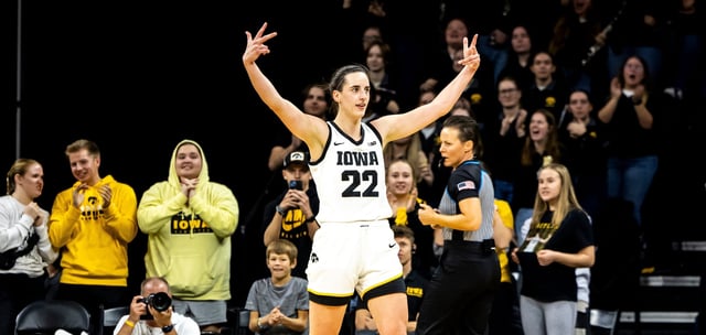Iowa guard Caitlin Clark is closing in on the NCAA women's basketball scoring record.