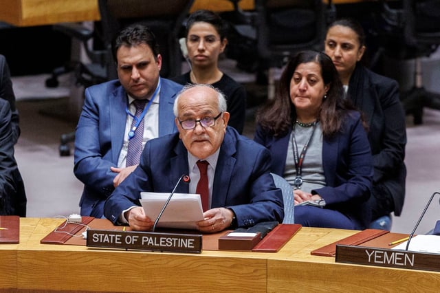 Palestinian UN ambassador Riyad Mansour. Photo: EPA-EFE