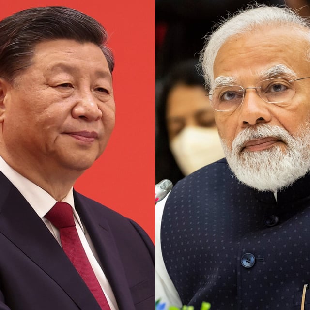 President Xi Jinping of China, left, and Prime Minister Narendra Modi of India.