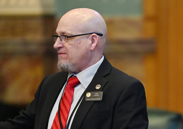 Colorado lawmaker Don Wilson seen in Denver