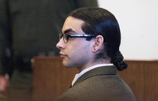 Defendant Marcus Eriz was found guilty of second degree murder, as well as shooting at an occupied vehicle, for the killing of six-year-old Aiden Leos during court proceedings in Santa Ana, Calif., on January 25, 2024.