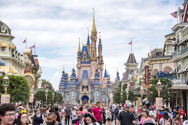 Crowds pack and fill Main Street USA at the Magic Kingdom Park at Walt Disney World in Orange County, Fla., on June 1, 2022.