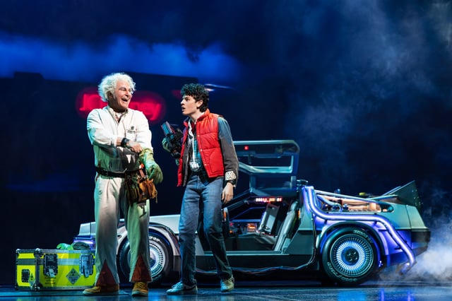 Photo of actors playing "Back to the Future" characters in new Broadway musical 