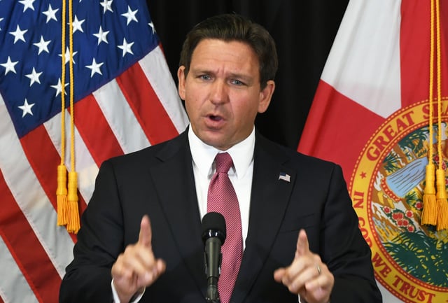 Ron DeSantis speaks in Sanford, Florida