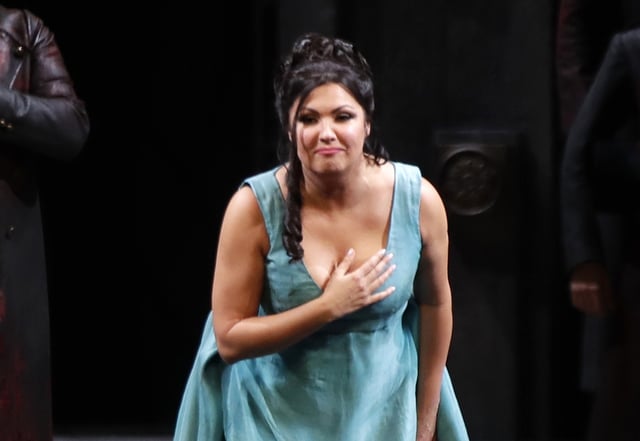 Russian soprano Anna Netrebko bows to the audience at the end of La Scala opera house's gala season opener, Giacomo Puccini's opera "Tosca" at the Milan La Scala theater, Italy, on Dec. 7, 2019. Soprano Netrebko, once among the Metropolitan Opera’s biggest box office draws, sued the company and general manager Peter Gelb on Friday, Aug. 4, 2023, alleging defamation, breach of contract and other violations related to the institution's decision to drop her following Russia’s invasion of Ukraine.