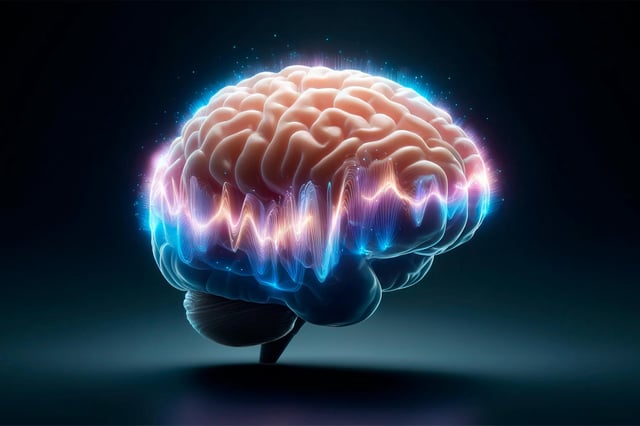 Brain Waves Signals Circuits Concept Illustration
