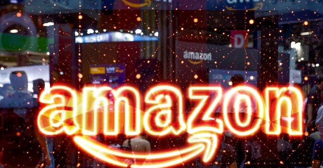 The logo of Amazon is seen at the Viva Technology conference dedicated to innovation and startups at Porte de Versailles exhibition center in Paris, France, June 15, 2023. REUTERS/Gonzalo Fuentes/File Photo