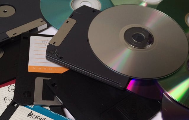 Old floppy discs and CD Roms (CREDIT: Martin Child/ Getty)