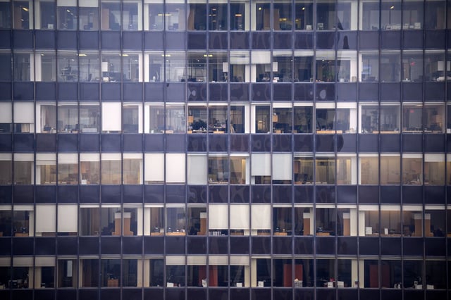 Offices in a high-rise building on February 23, 2024, in Manhattan.