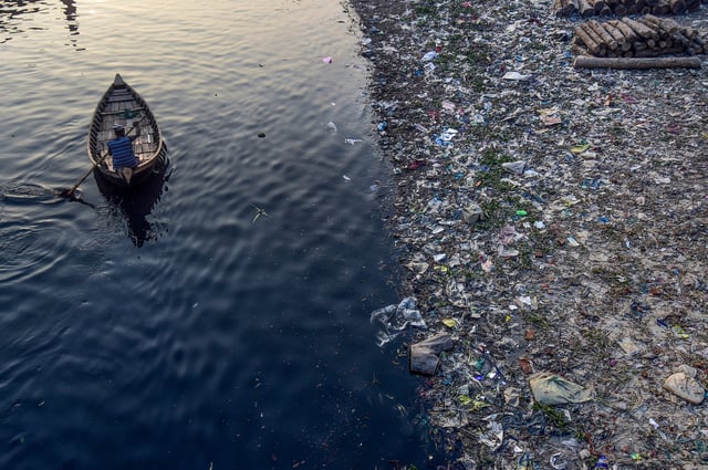 Plastic Waste river