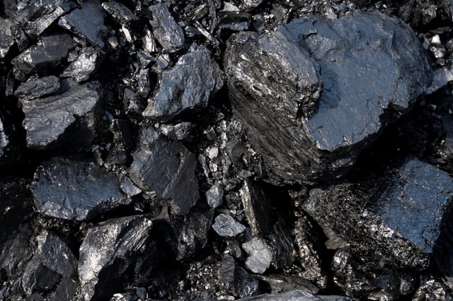 Anthracite coal at a strip mine on July 13, 2020.