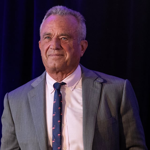 Independent candidate Robert Kennedy Jr. campaigns for President of the United States at a rally on April 28, 2024 in Holbrook, Long Island, New York. The Lincoln Project, an anti-Trump Republican super PAC, slammed Kennedy Jr. in a series on social media posts on Wednesday.