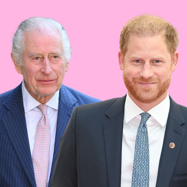 King Charles III and Prince Harry are seen in a composite image. Harry is visiting Britain to mark the 10th anniversary of the Invictus Games.