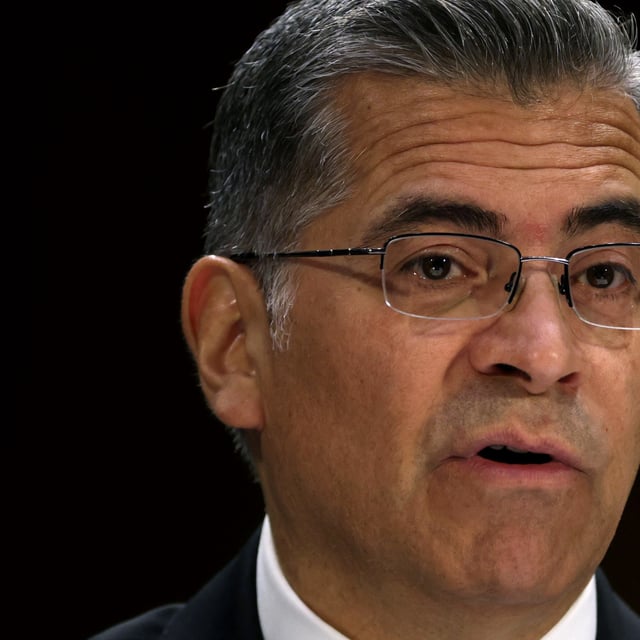 U.S. Secretary of Health and Human Services Xavier Becerra testifies during a hearing before Senate Appropriations Committee at Dirksen Senate Office Building on November 8, 2023 on Capitol Hill in Washington, DC. Becerra and the Biden administration is touting a new healthcare program for DACA recipients.