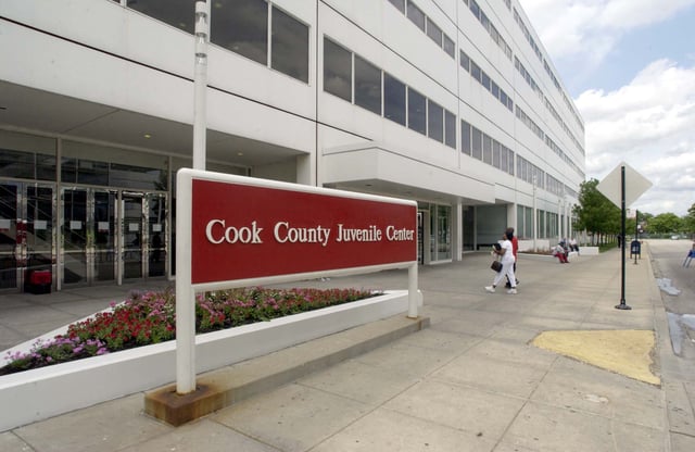 This photo made 11 June, 2002 shows the Cook County Juvenile Center that houses the youth detention center.
