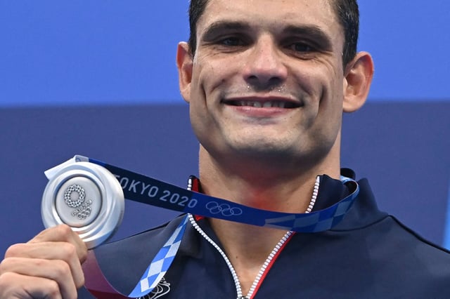 Tokyo 2020 50m freestyle silver medallist Florent Manaudou will be the first Olympic flame torch-bearer. Photo: AFP