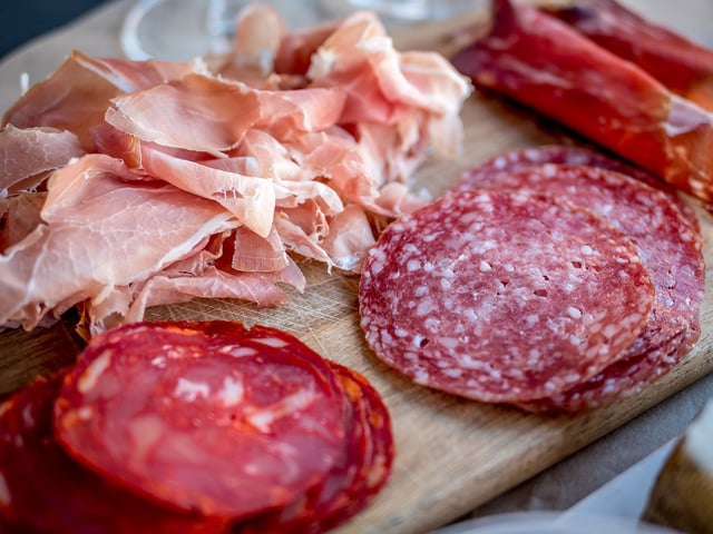 Mixed plate of charcuterie