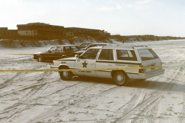 The crime scene at Crescent Beach in southern St. Johns County, Fla., in 1985.