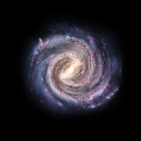 An artist’s conception of the Milky Way Galaxy. Image credit: Pablo Carlos Budassi / CC BY-SA 4.0.