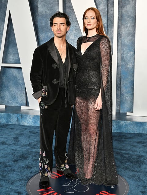 Joe Jonas and Sophie Turner at the 2023 Vanity Fair Oscar Party on March 12, 2023 in Beverly Hills, CA.