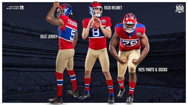 The New York Giants revealed their new "Century Red" uniforms Thursday.
