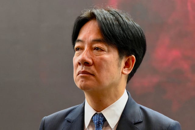 Lai Ching-te, pictured earlier this month, was inaugurated as Taiwan's president Monday.