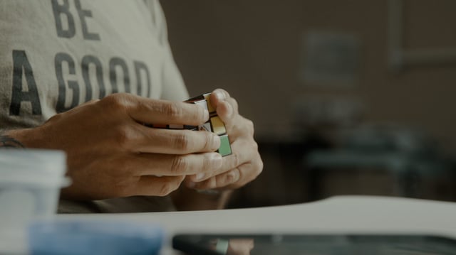 Sherown Campbell received spinal cord stimulation and therapy, like using a Rubick's Cube, that enabled him to move his hands again.