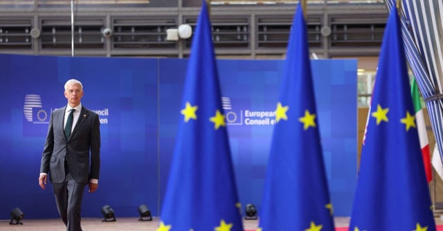 Le Premier ministre letton Krisjanis Karins à Bruxelles, en Belgique. /Photo prise le 29 juin 2023/REUTERS/Johanna Geron