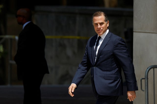 Hunter Biden departs a federal court hearing in Wilmington, Delaware, on July 26, 2023.