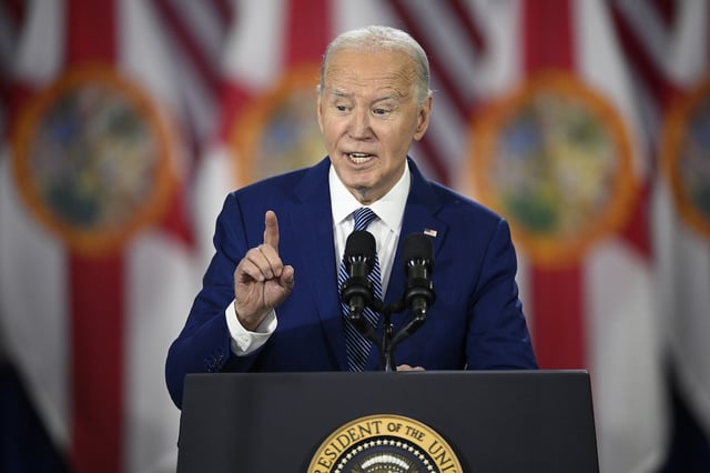 President Joe Biden speaks to supporters during a reproductive freedom campaign event at Hillsborough Community College, Tuesday, April 23, 2024, in Tampa, Fla. (AP Photo/Phelan M. Ebenhack)